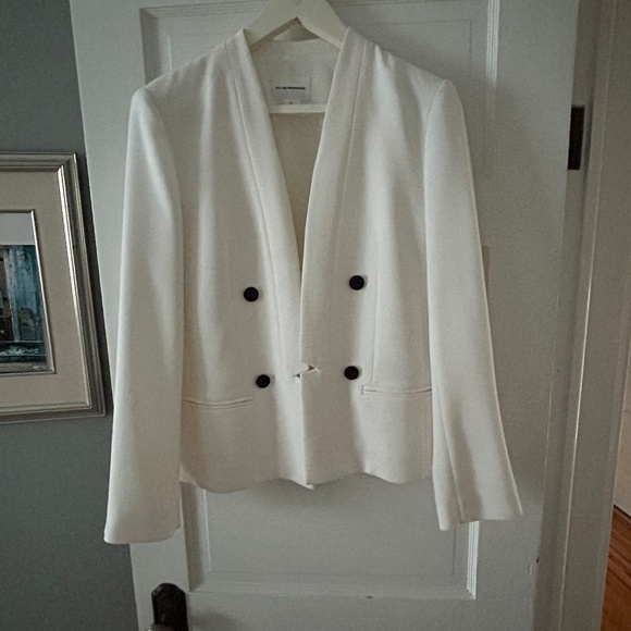 Club Monaco white wool blazer